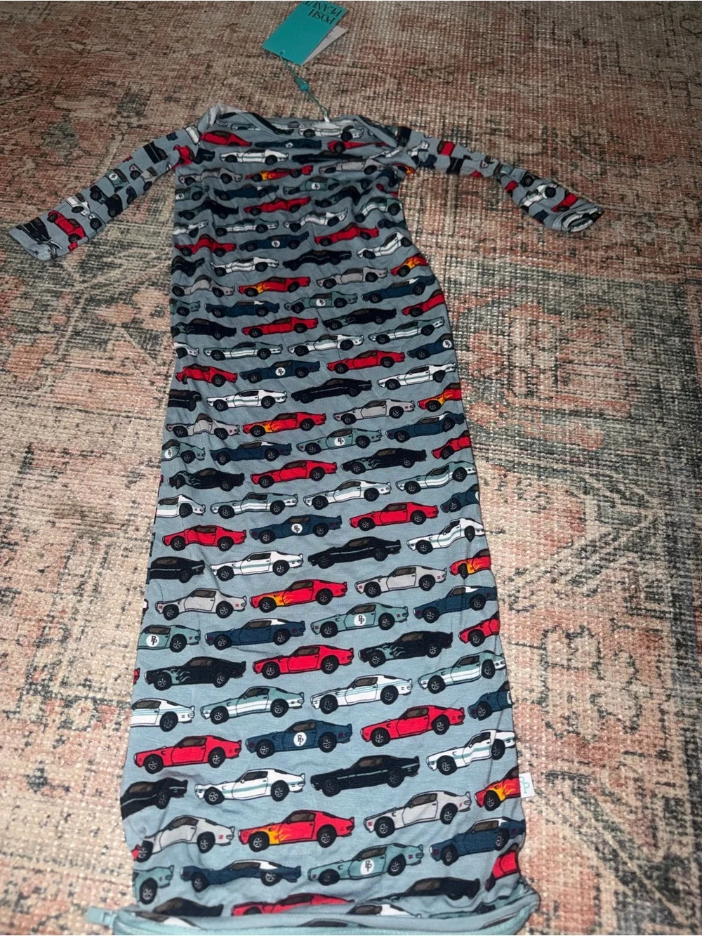 Posh Peanut - Miles - Zippered Gown- Cars 0-3 Months